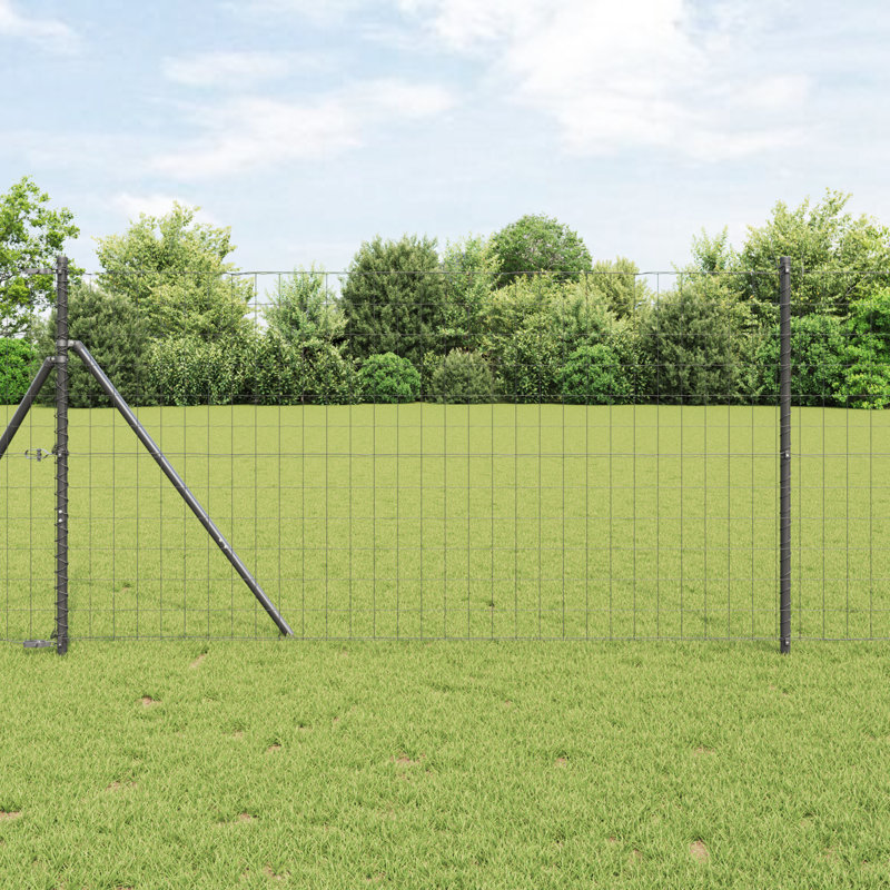 1000 cm W Border Fencing, Black, 100 x 1000 x 0.2 cm
