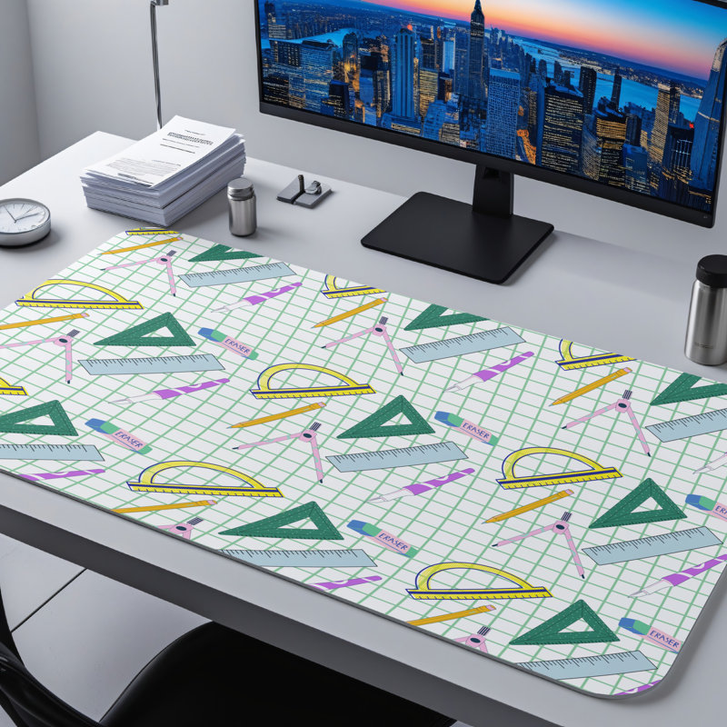 Polyester Desk Pad, 14.4x12.1