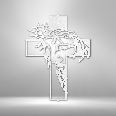 Scripture Walls Scripture Walls Christ croix en acier découpé au laser thermolaqué maison et bureau décoration murale en métal plusieurs tailles et couleurs