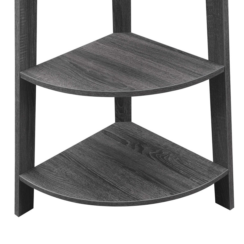 Bibliothèque de coin H 62 po x l 20,5 po Haycraft, Gris patiné