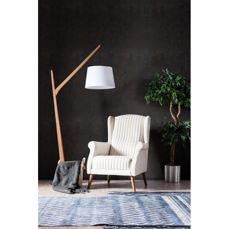 Fauteuil en velours de 83 po Damonni