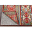 Tapis rouge en laine noué à la main de conception unique 2 pi 10 po x 4 pi 3 po
