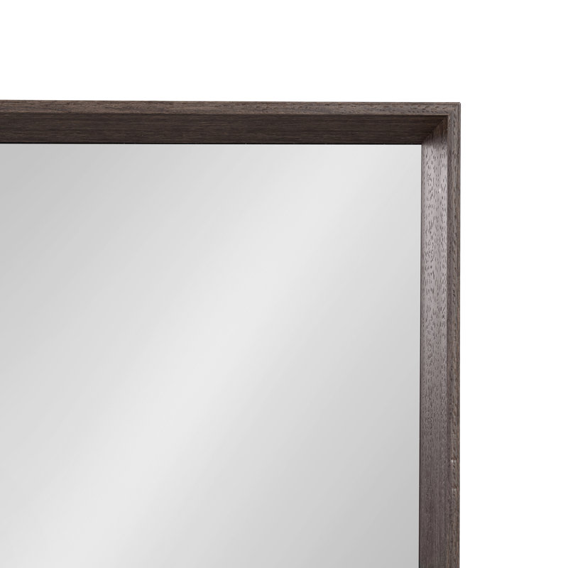 Miroir mural Farhee, 36 po x 24 po, Brun