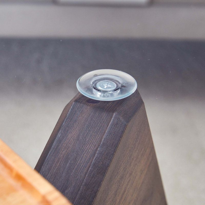 Bridgeview Glass Top Single Coffee Table, Walnut