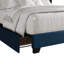 Lit plateforme double avec rangement en velours bleu marine-672306923-672306921