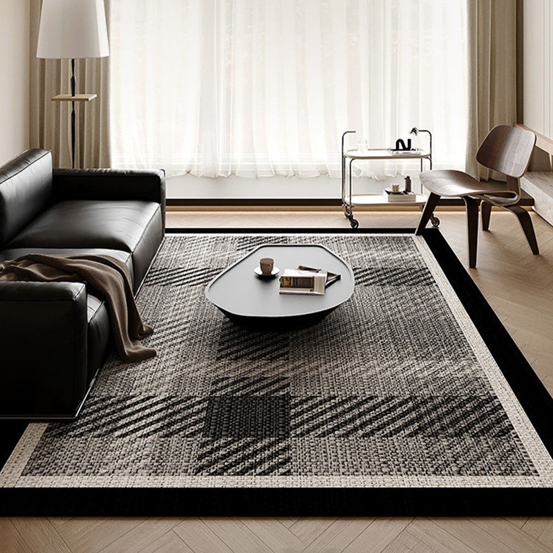 Tapis noir 78,74 po, Rectangle 6 pi 7 po x 8 pi 6 po