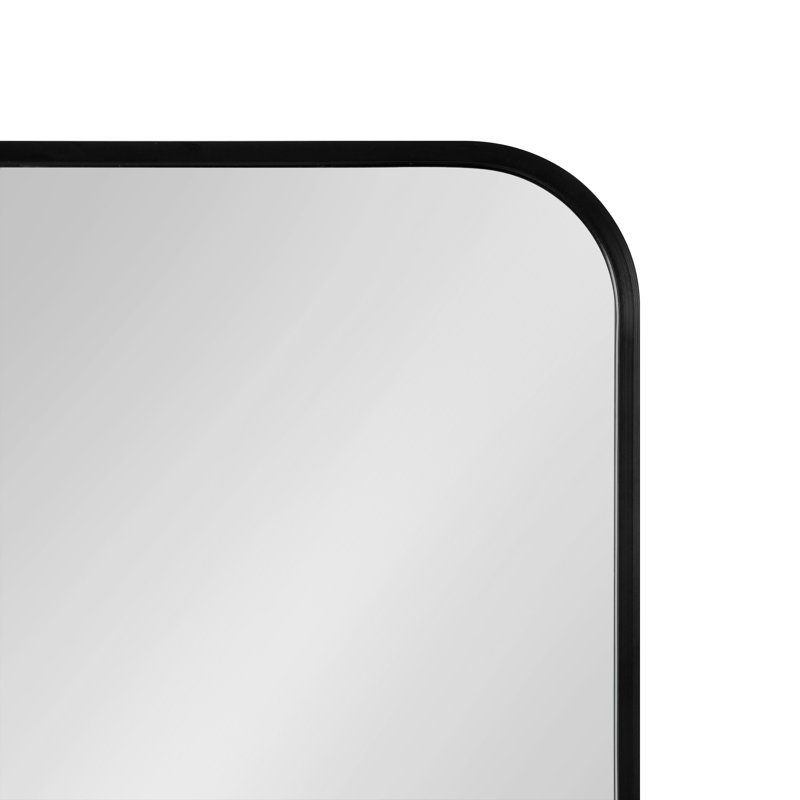 Miroir mural Anacleta, 35,5 po x 23,5 po, Noir