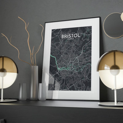 Bristol City Map In Dream - No Frame Print