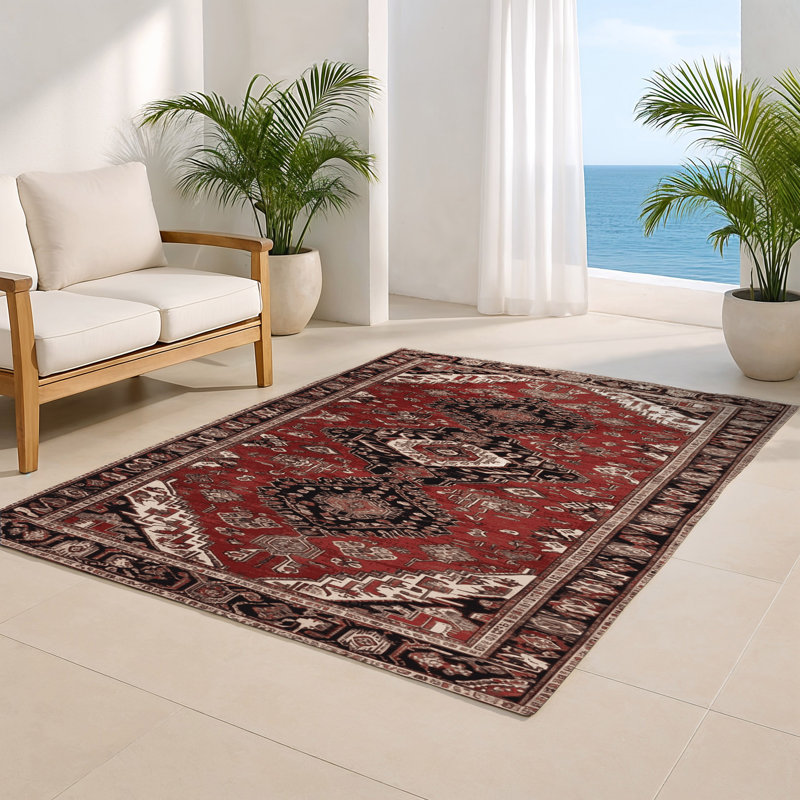 Tapis turc intérieur et extérieur brun, Rectangulaire 8 pi x 10 pi