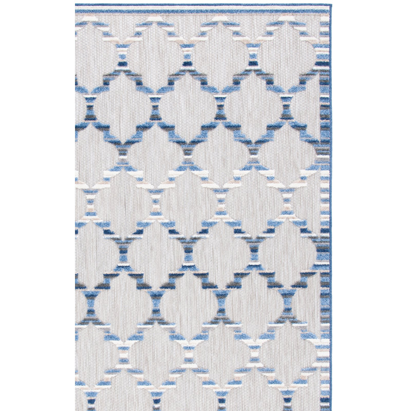 Tapis d'intérieur / extérieur à motif géométrique Dellena Performance, Rectangle 6 pi 7 po x 9 pi
