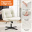 Chaise de bureau pivotante à 360 °, réglable en hauteur et à pieds croisés-1193961032