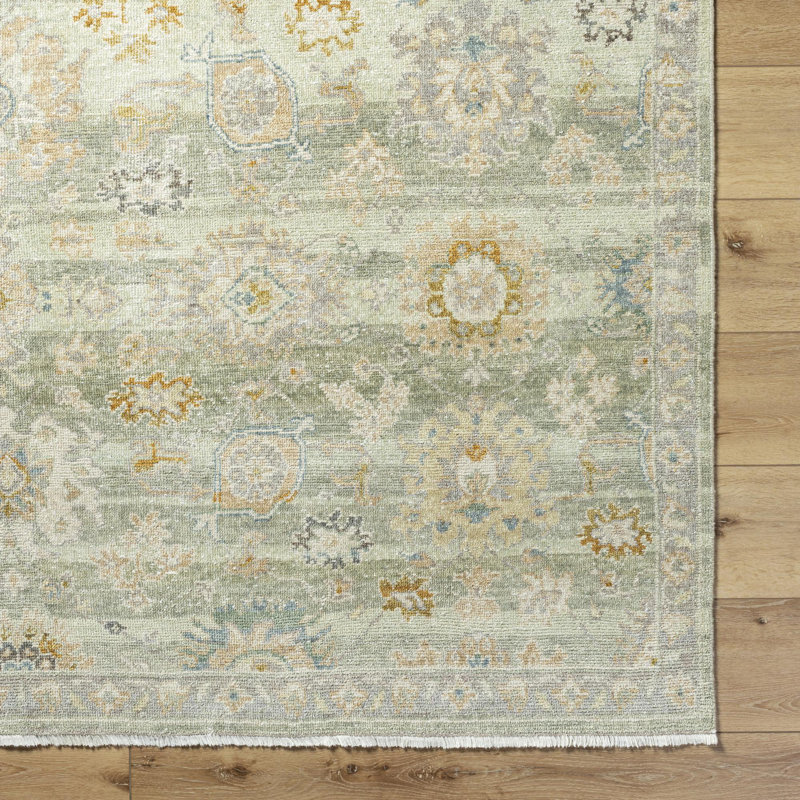 Amtul Hand Knotted Area Rug, Rectangle 8' x 10'