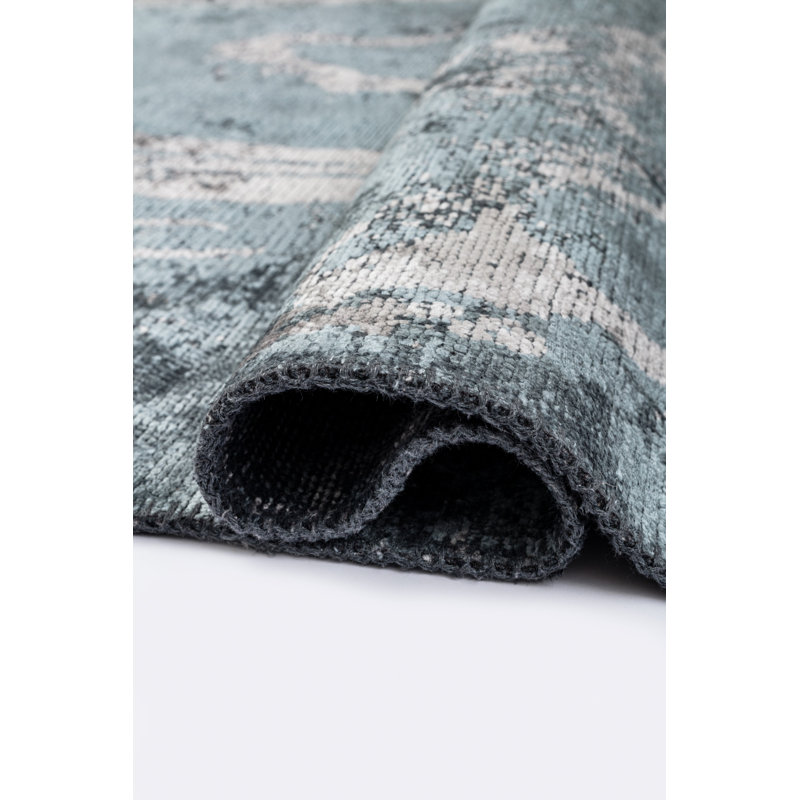 Rapture Gray/Blue Abstract Luxury Area Rug, Rectangle 7'10" x 11'2"