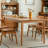 Burlywood Rectangular Solid Wood Dining table