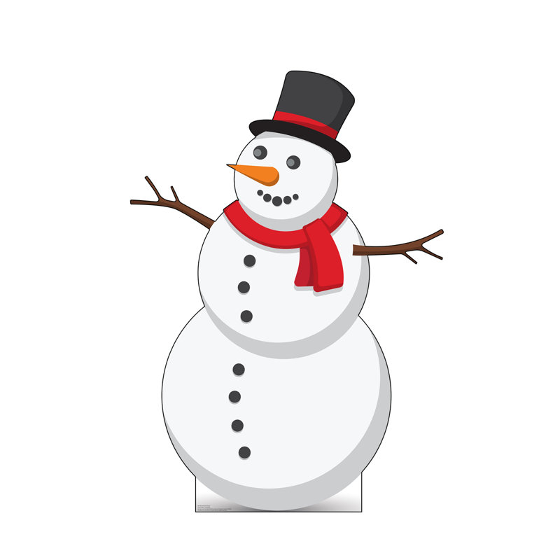 Accroche en carton bonhomme de neige illustré