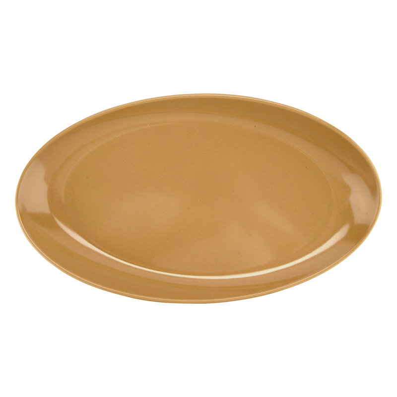 Le GE Plateau ovale en mélamine, 16 po x 9 po, Latte