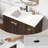 Adonia Modern 36" Walnut Single Bathroom Vanity With SMC Top, Fluted Bathroom Cabinet With Doors-194953038-194953037