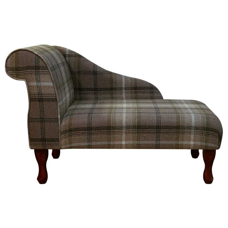 Brown Tartan Mini Chaise Longue