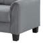 Fauteuil d'appoint rembourré à accoudoirs roulés gris