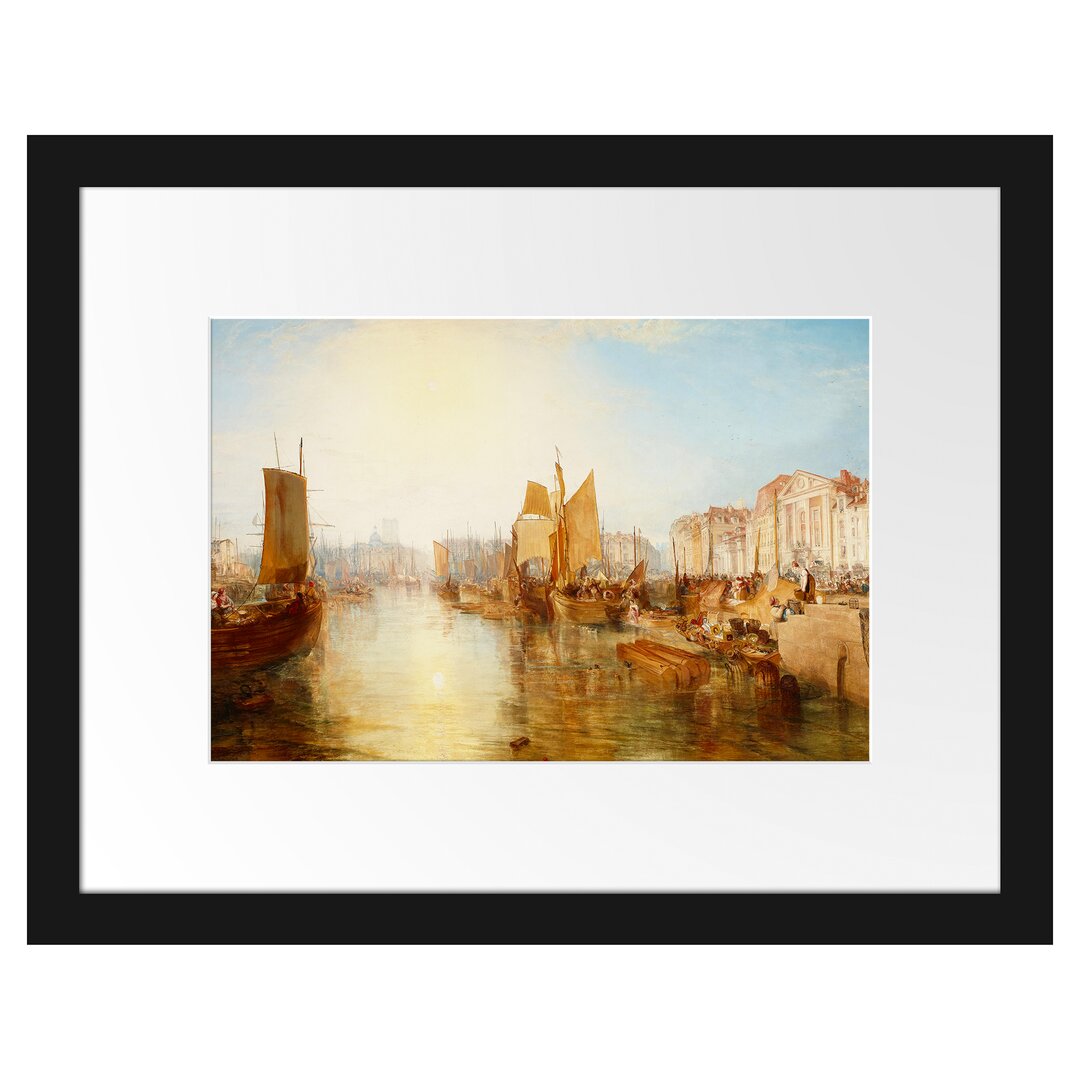 Gerahmter Kunstdruck The Harbor of Dieppe von William Turner