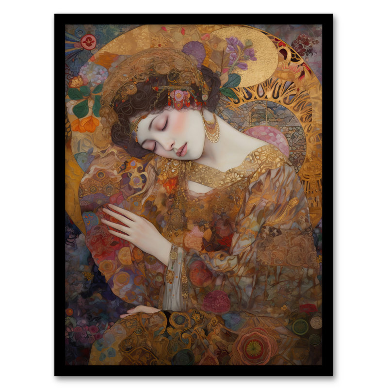 Alekay Asleep by Gustav Klimt - Single Picture Frame Print