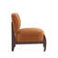 Méridienne Boucle en bois massif de 25,5 po - Orange élégante et confortable pour le salon, la chambre à coucher et le bureau-53265196