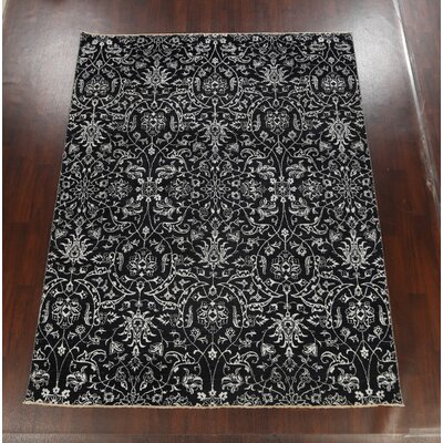One-of-a-Kind Hand-Knotted New Age 7'11"" x 10'4"" Area Rug in Black -  Rugsource, PORT-5550