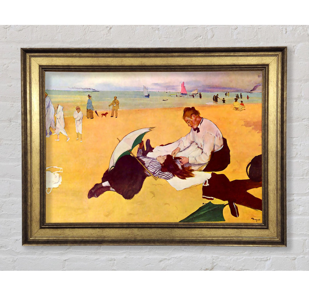 Degas Small Girls On The Beach - Einzelne Bilderrahmen Kunstdrucke