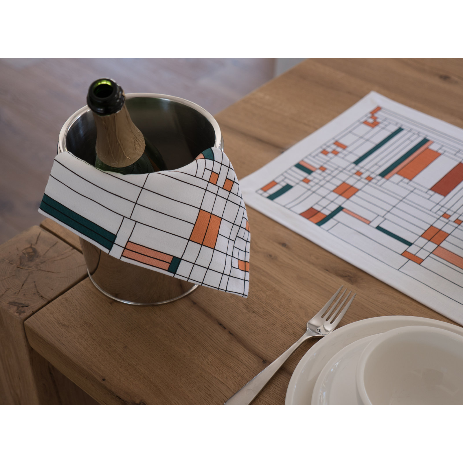 Oak Park Printed 17" Cotton Placemat