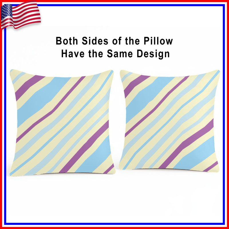 Coussins Diagonal Pastel Stripes, 20 x 20 pouces