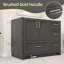 Base de meuble-lavabo simple 42 po en bois massif gris autoportant