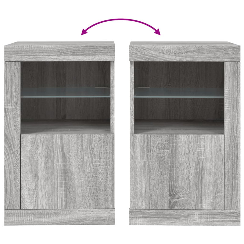 Barlina Iron 1 - Door Rectangle Accent Cabinet, Grey Sonoma
