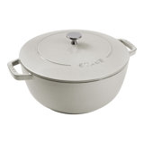 Staub Cast Iron Round Cocotte, Dutch Oven, 5.5-Quart, Serves 5-6, Made In France, Peony Pink