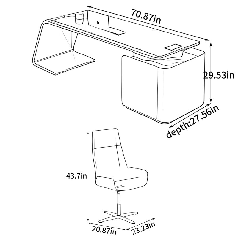 Bureau peint à l'italienne