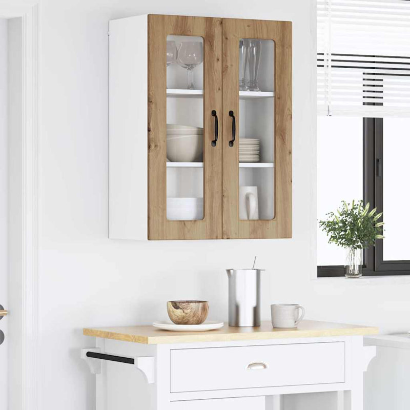 Vidaxl Kitchen Wall Cabinet Brown Oak 60 X 31 X 80 Cm Engineered Wood, Artisan Oak, 80cm H x 60cm W x 31cm D