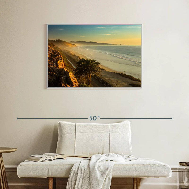 Coucher de soleil Torrey, Cadre flottant blanc, 37 po x 25 po