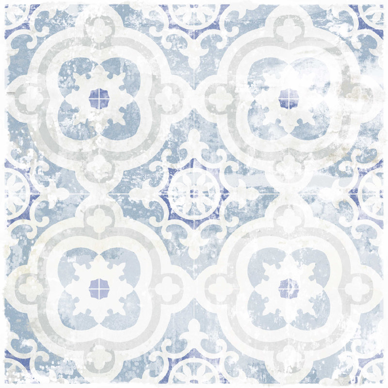 Motif de carreaux crème gris marine, H 12 po x l 12 po