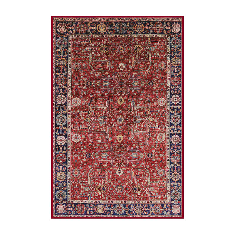 Tapis de style oriental rouge, Rectangle 3 pi x 5 pi
