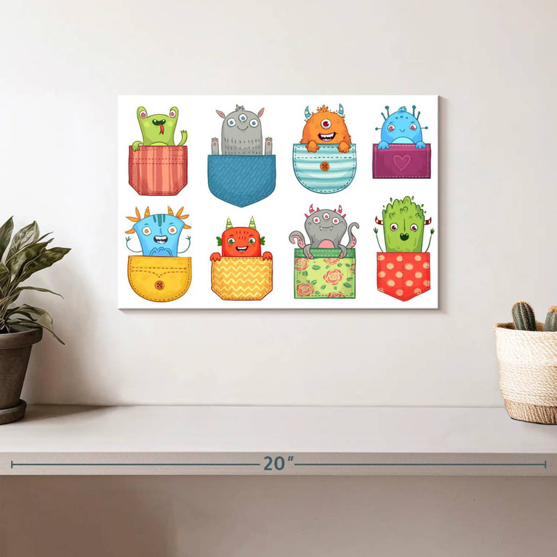 Ashelle Pocket Monsters, 8" H x 12" W