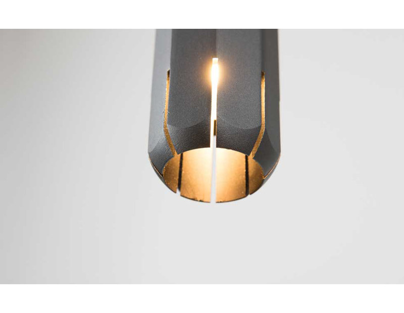 Brixton 1 - Light LED Pendant, 4.5" H x 1.75" W x 1.75" D, Graphite