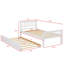 Structure de lit plateforme robuste en bois avec lit gigogne extensible-2015370787