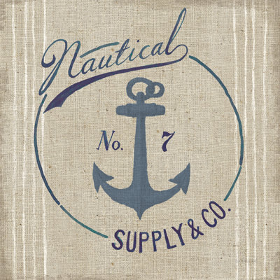 " Floursack Nautical IX Burlap " by Danhui Nai