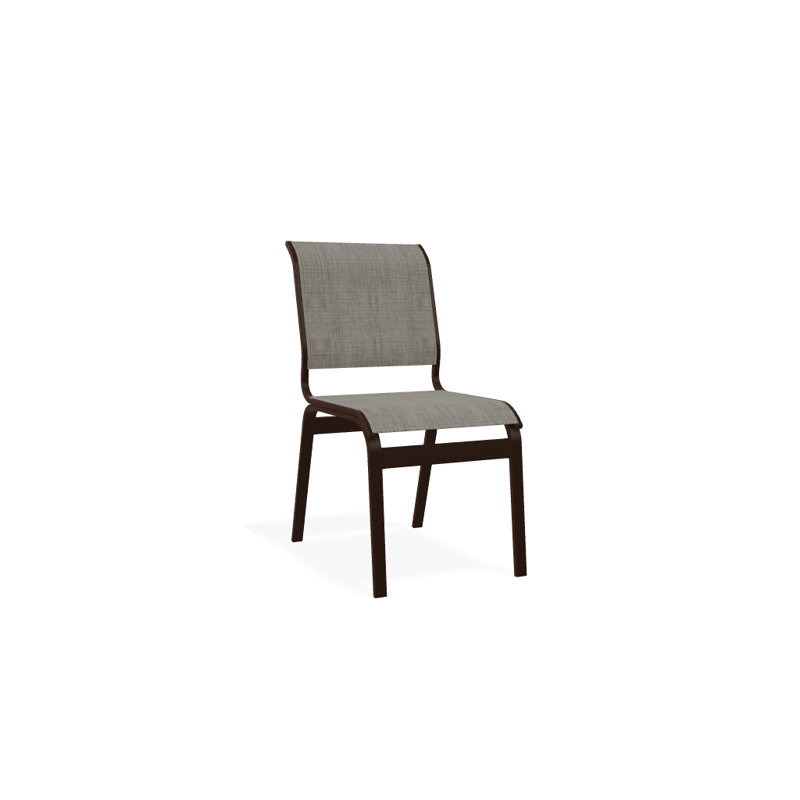 Chaise d'appoint de salle à manger Hiraku, Kona texturé, Fumée
