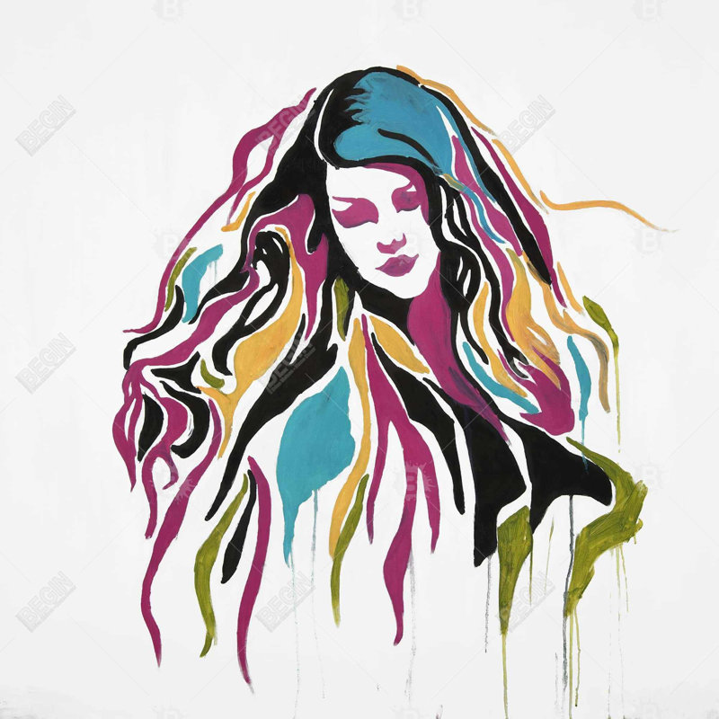 " Woman Graffiti Art "