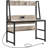 Metal Base Writing Desk with Power Outlet-315529022
