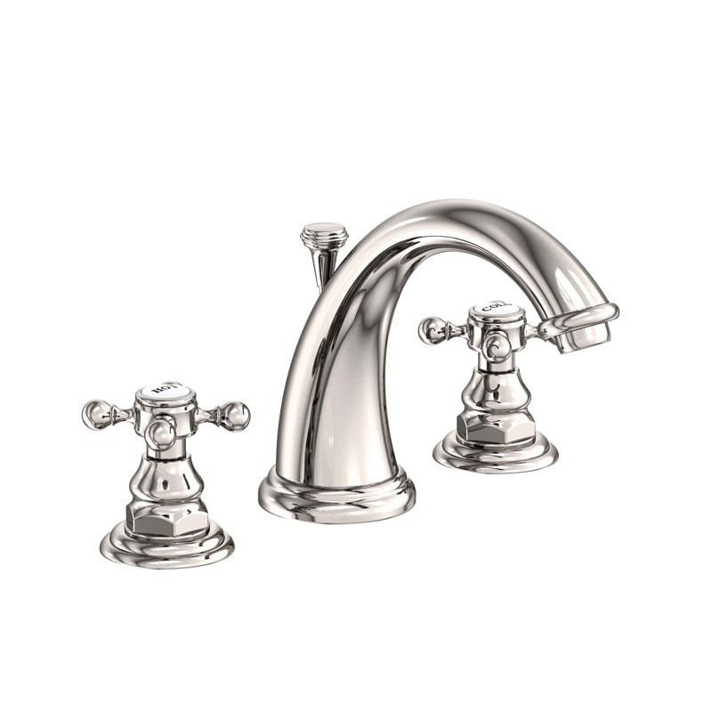 Alveston Widespread Bathroom Faucet with Drain Assembly, Polished Nickel