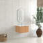 24" Wall-Mounted Floating Bathroom Vanity Pre-Assembled Curved Edge Storage Bathroom Cabinet With Ceramic Basin-121843366