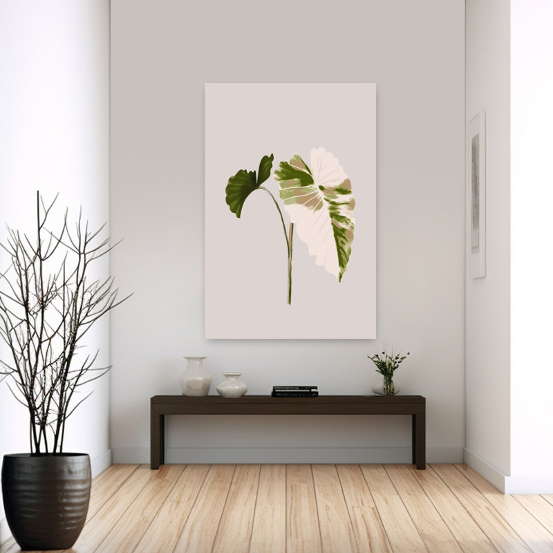Art contemporain, plante abstraite minimaliste, art contemporain, H 60 po x l 40 po