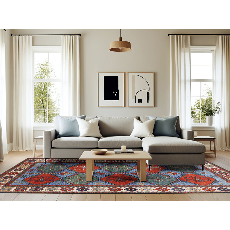 Oriental Indoor Rug, Rectangle 6' x 9'