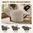 Oversized 54" Faux Fur Power Recliner Chair with Adjustable Lumbar Support & USB Charging Port-1285595410